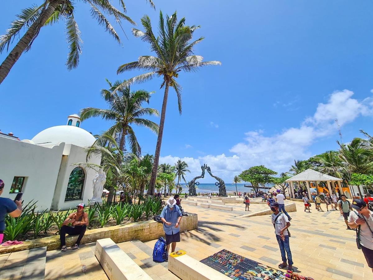 Apartamento en Fraccionamiento Privado 6 personas con piscina cerca de la Playa Playa del Carmen Exterior foto